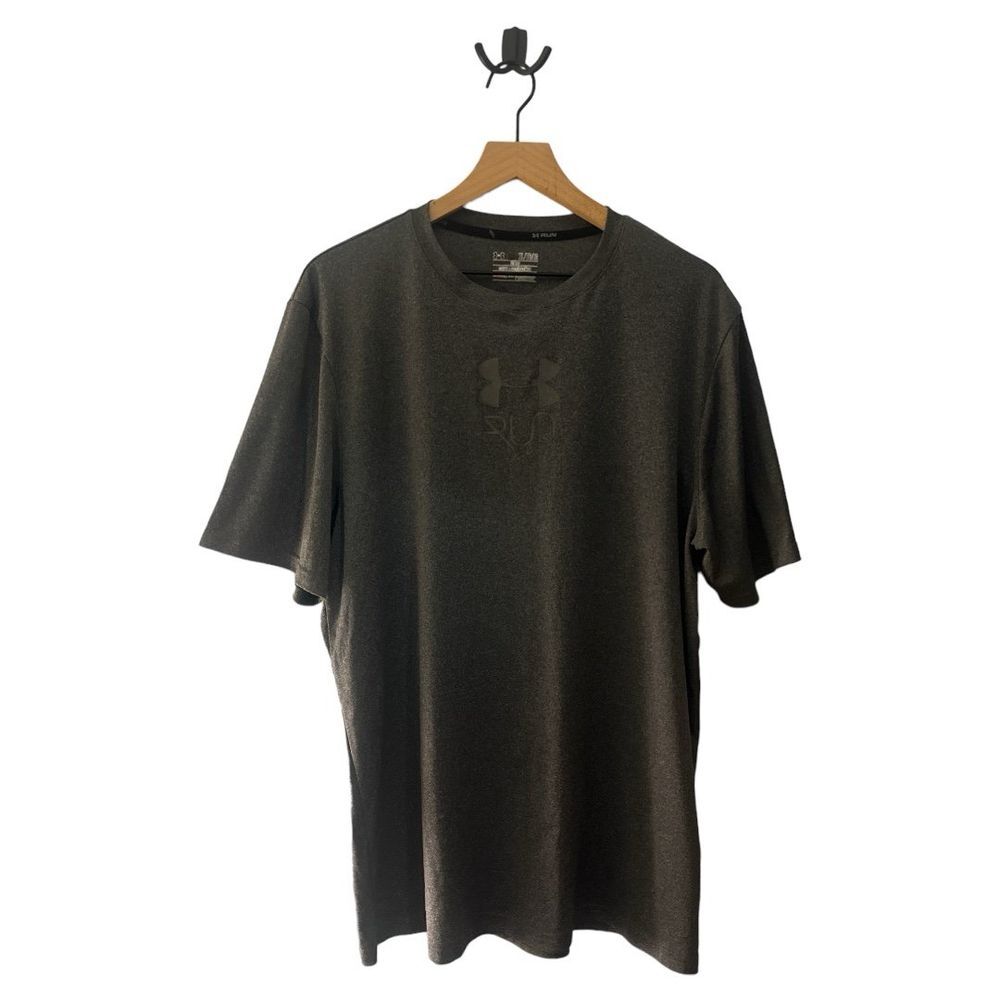 Under Armour Run T-Shirt Athletic Running Training Tee Gray Extra Large‎ XL